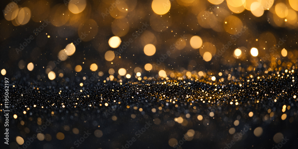 Canvas Prints golden glitter abstract: shimmering gold particles and bokeh lights create a luxurious and magical a