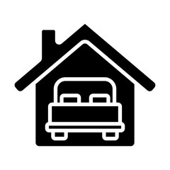 Bed Vector Glyph Icon Design