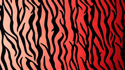 Fototapeta premium Wild animalist pattern. Background of red tiger print 