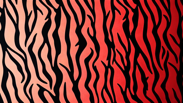 Wild animalist pattern. Background of red tiger print	