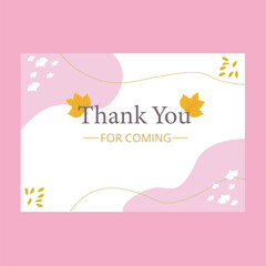 thank you card template with a cute and attractive frame