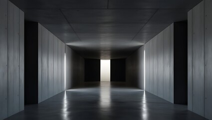 Fototapeta premium Empty dark abstract concrete room perspective interior