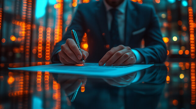 B2G lettering against a visual of a business proposing a tender to government officials. Bright lighting, contrast