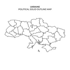 Detailed political map of Ukraines territorial divisions