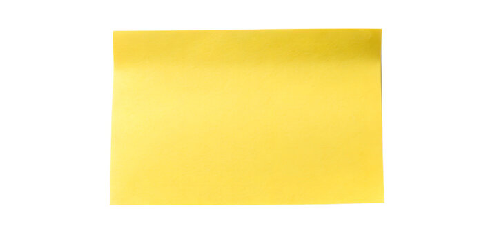 yellow sticky note isolated