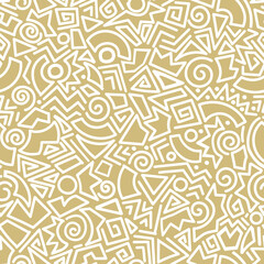 Seamless vector pattern. Abstract geometric background with tribal elements.Vector illustration.