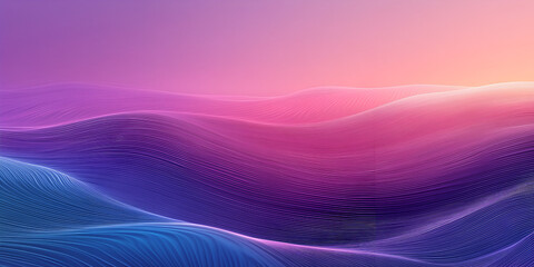 Naklejka premium Abstract Purple and Pink Waves: A mesmerizing abstract landscape of flowing, vibrant purple and pink waves, creating a dreamy and ethereal atmosphere. The soft.