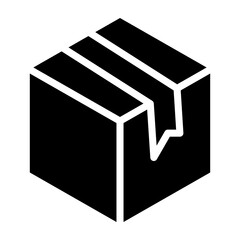 Parcel Vector Glyph Icon Design
