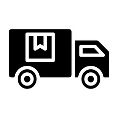 Lorry Vector Glyph Icon Design