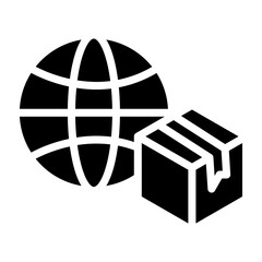 Worldwide Shipping Vector Glyph Icon Design