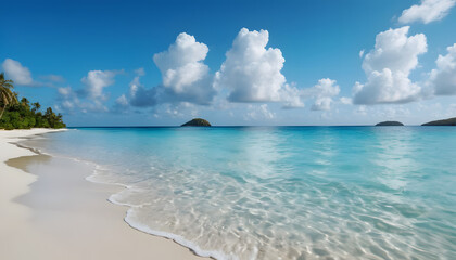 Obraz premium Luxury 4K Beach Landscape for Travel and Vacation Inspiration