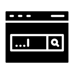 Search Bar Vector Glyph Icon Design