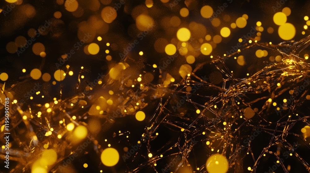 Poster an up-close image of glowing nodes and interconnecting lines depicting neural pathways in a high-tec