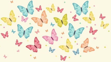 Colorful butterfly pattern nature background digital art aesthetic display vibrant environment nature concept