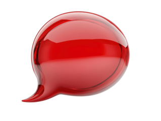 Isolated Red Speech Bubble