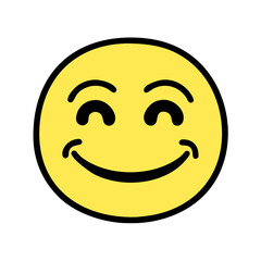Fototapeta premium satisfied face. smiley face emoticon