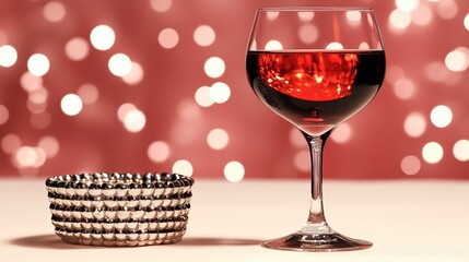 Elegant Lavish dining table with a golden centerpiece as a spilled glass of red wine stains an expensive white tablecloth rare Awkward Moments Day luxury 