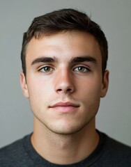 Naklejka premium ID Photo for Passport : American young adult man 4