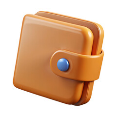 wallet moneybag purse 3D icon illustration png