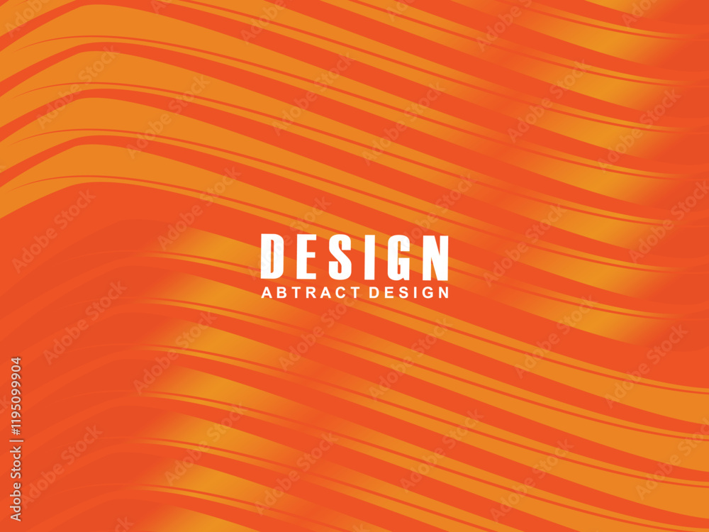 Fototapete abstract modern orange gradient wave background overlapping text space. modern concept. vector illus