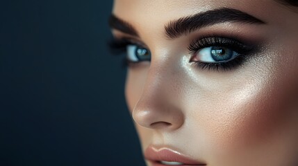 Fototapeta premium Woman with bold smoky eyeshadow