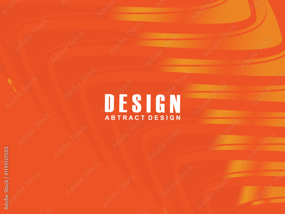 Fototapete abstract modern orange gradient wave background overlapping text space. modern concept. vector illus