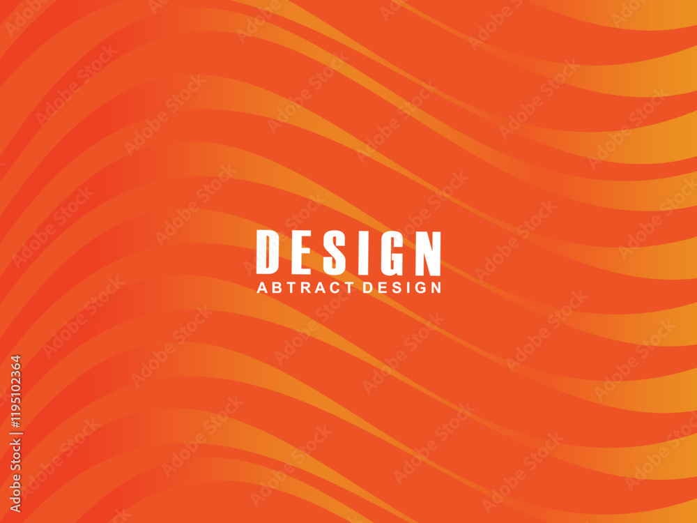 Fototapete abstract modern orange gradient wave background overlapping text space. modern concept. vector illus