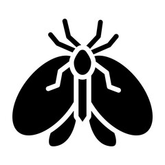 Moth Vector Glyph Icon Design