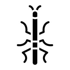 Stick Insect Vector Glyph Icon Design