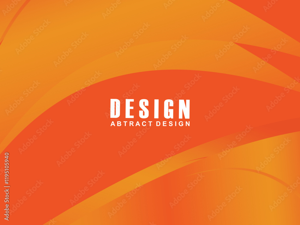 Fototapete abstract modern orange gradient wave background overlapping text space. modern concept. vector illus