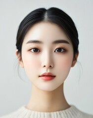 Fototapeta premium ID Photo for Passport : South Korean young adult woman 2