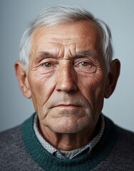 Obraz premium ID Photo for Passport : Russian elderly man 4