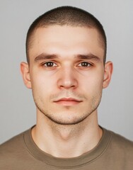 Naklejka premium ID Photo for Passport : Russian adult man 3
