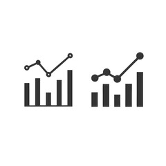 Bar Graph Line Icon