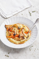 Mushroom and Chestnut Ragout with Polenta
