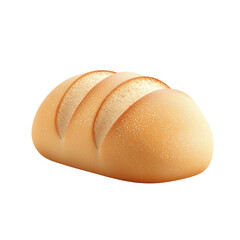 Freshly baked loaf of bread with sliced sections