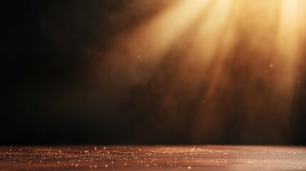 Golden Light with Dust Particles