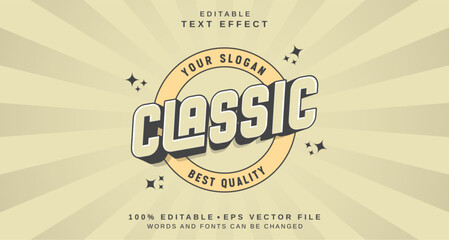 Obraz premium Editable text style effect - Classic text style theme.