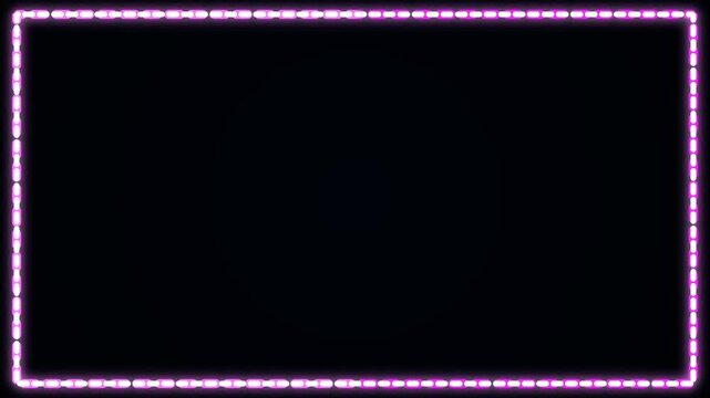 4K stroke Rectangle with small light glowing, changing animation in Rectangle or square type with dots type shape