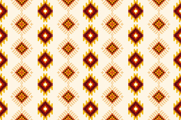 Pixel ethnic  pattern oriental traditional. Design fabric pattern textile African, Aztec African America Indian seamless. Floral pixel art pattern on navy background  vector illustration