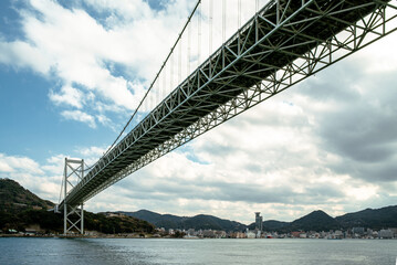 関門海峡大橋(下関側から)