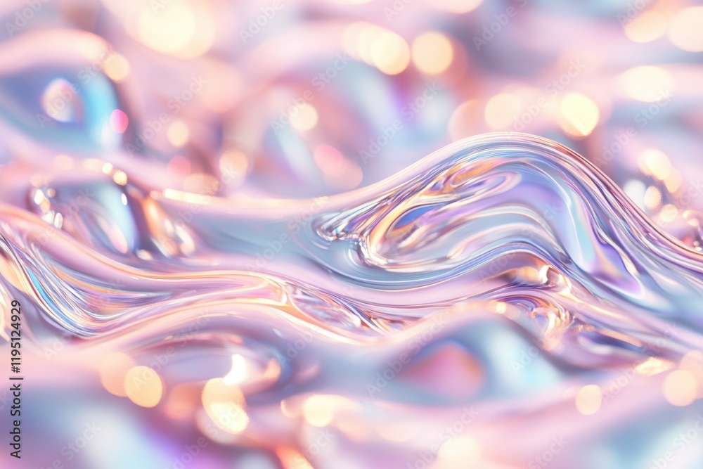 Canvas Prints iridescent fluid waves in pastel colors: stunning abstract texture for modern designs and background