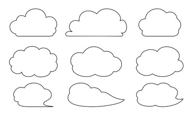 Set of cloud icon