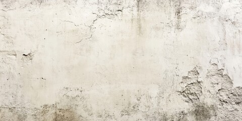 Obraz premium Cream textured cement wall with distressed patches and subtle gray hues in a wide panoramic view ideal for backgrounds and templates.
