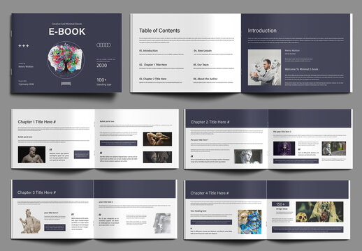 Creative And Minimal E Book Template