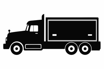 Clean Semi-Truck Vector Graphic