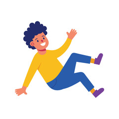 Floating Man Cartoon Vector Illustration. Men being torn up
