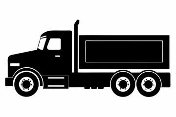 Clean Semi-Truck Vector Graphic