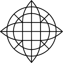 Symmetry in Grid Paper Vector Art