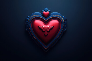 Lovely heart emblem designs for romantic weddings and anniversaries badge collection for valentine's invitations in a flat style environment